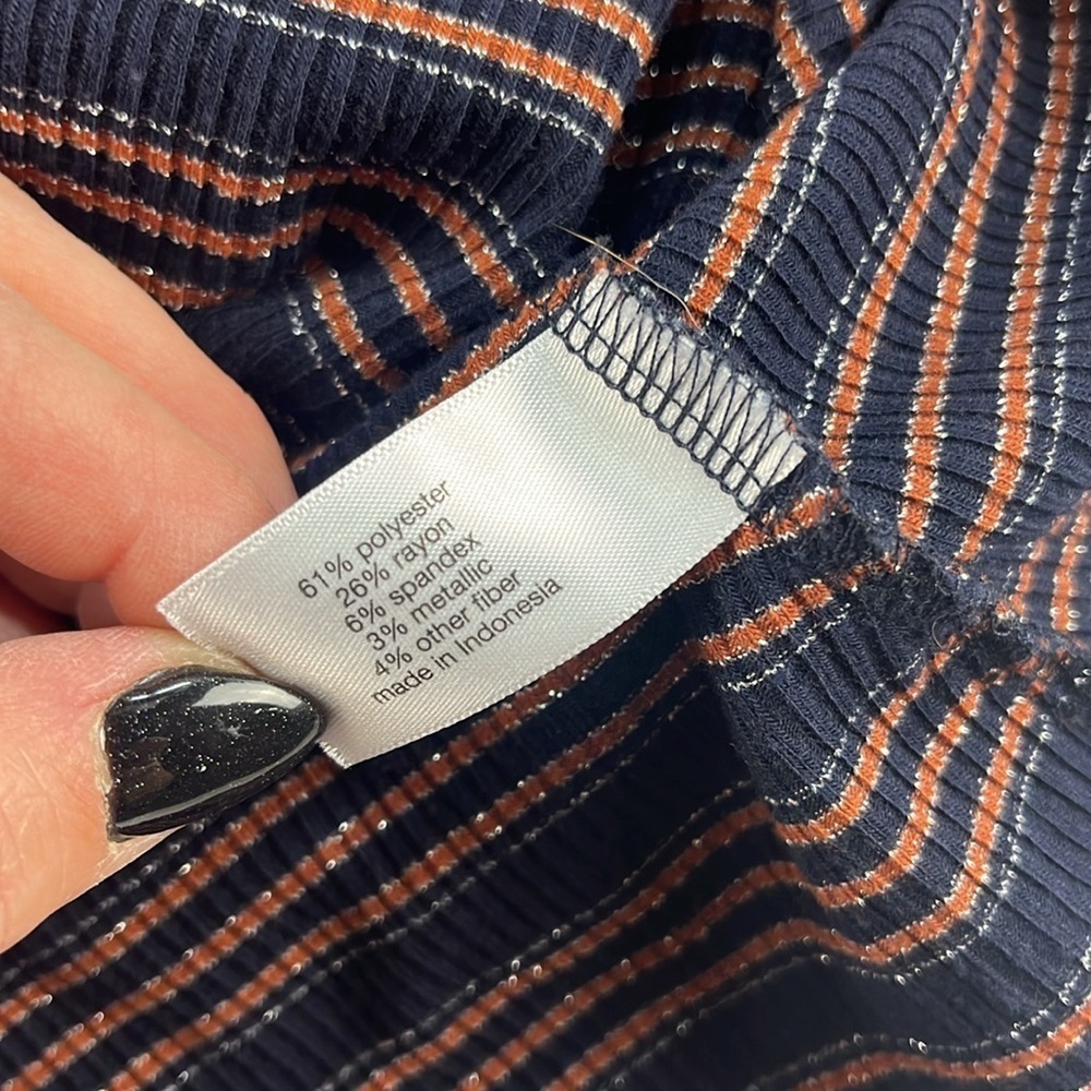 Lane Bryan Top Navy and Orange Women's Size 18/20 - Picture 7 of 7